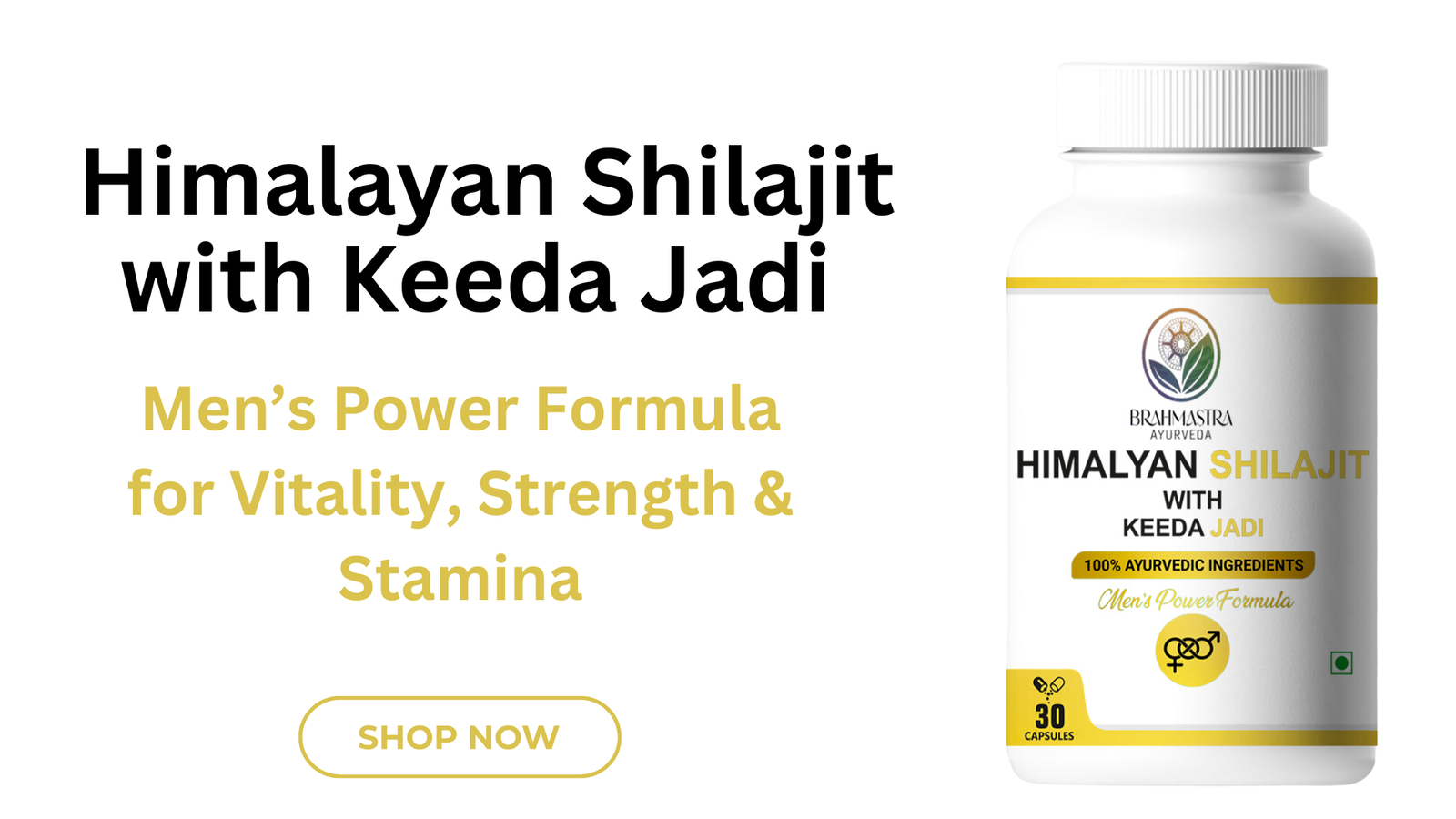 Brahmastra Ayurveda Himalayan Shilajit with Keeda Jadi – The Ayurvedic Men’s Power Formula for Vitality, Strength & Stamina